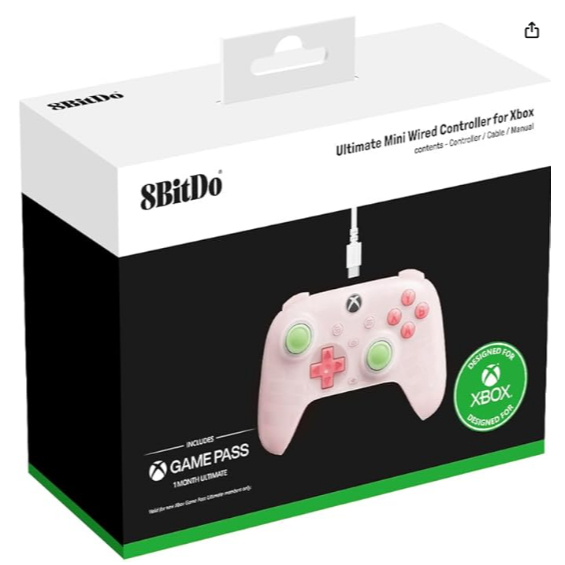 8BitDo Ultimate Mini Controle Com Fio Para Xbox e PC. Acompanha GAME PASS ULTIMATE 🔥PROMOÇÃO🔥