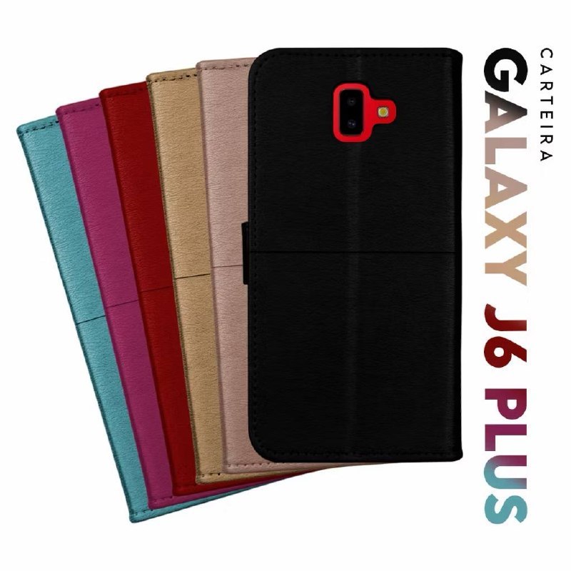Capa de carteira flip cover GALAXY J6 PLUS