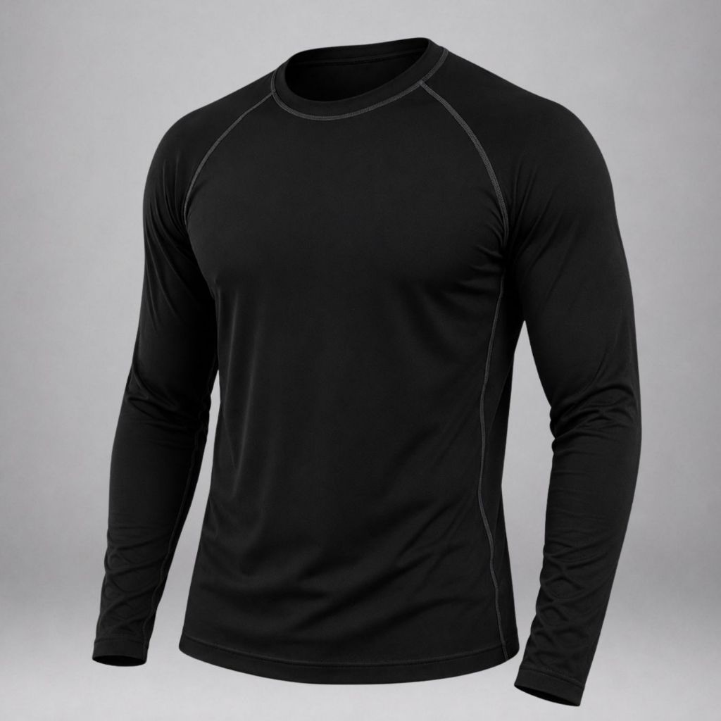 Camisa Térmica Masculina Segunda Pele Manga Longa Proteção UV50+ Dry Fit Frio Academia Ciclismo Corrida
