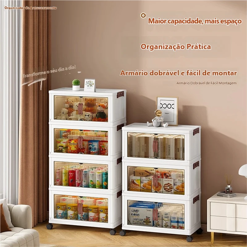 Armário Caixa Organizadora Dobrável Transparente USK 50cm Empilhável — foto 7