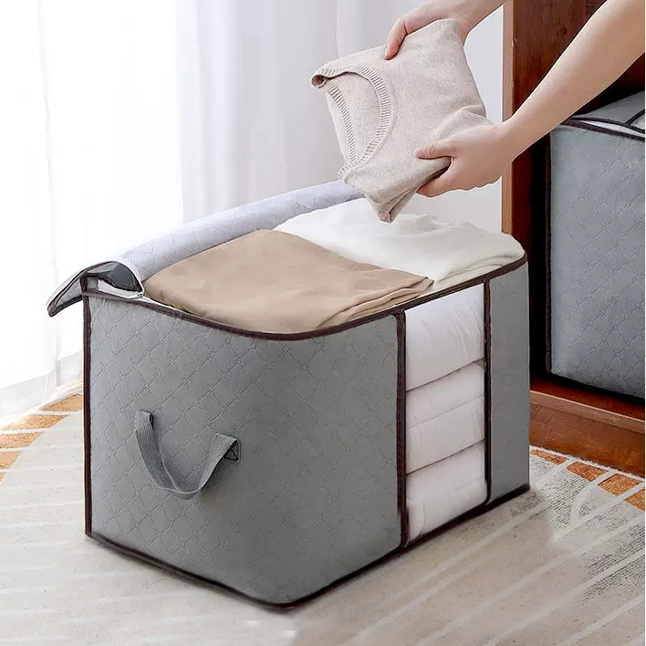 Caixa Saco Organizador Cobertor Casaco Guarda Roupa Ecológico Anti Poeira Umidade Insetos Multiuso Home Organizers — imagem 2 de 2