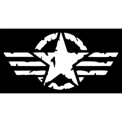 Adesivos Autocolantes Militares Vintage Estrela Carros Motociclos Portáteis Impermeável AD1207 Novo!