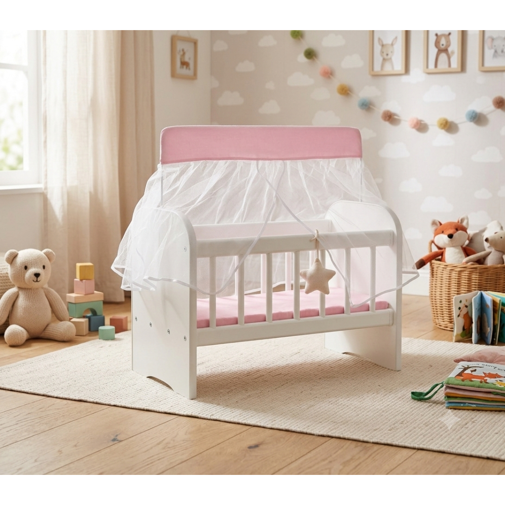 Berço de Boneca Ninar Brinquedo Infantil Bebê Reborn