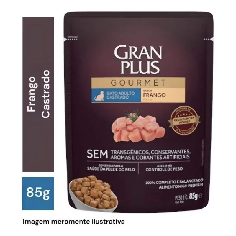 Sachê Gran Plus Gatos Castrados Frango