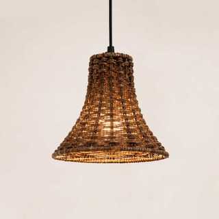Pendente Artesanal Trançado Marrom Lustre Decorativo Para Cozinha Sala Jantar Gourmet