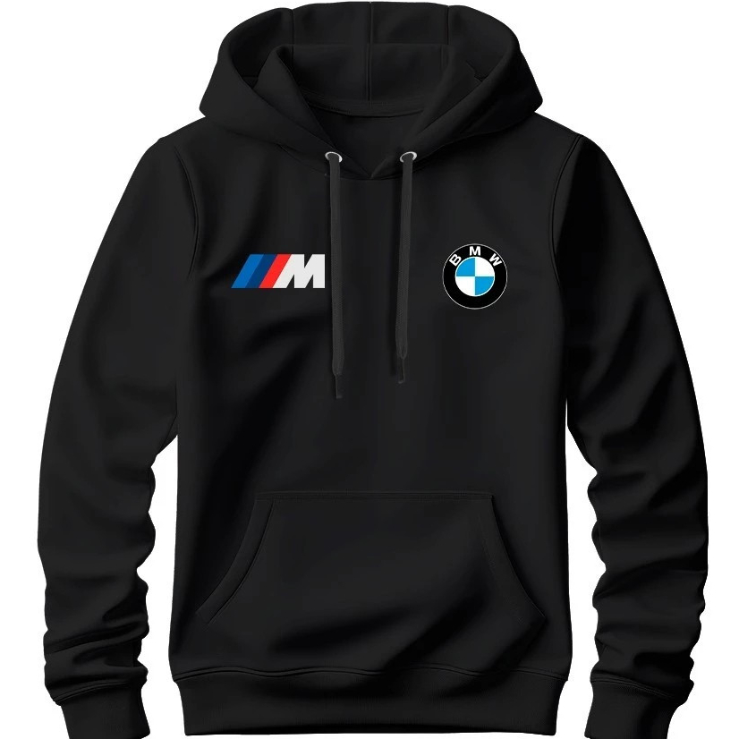 Moletom Canguru Premium Blusa de Frio Estampado BMW Carro Luxo Importado Algodão Premium Unissex