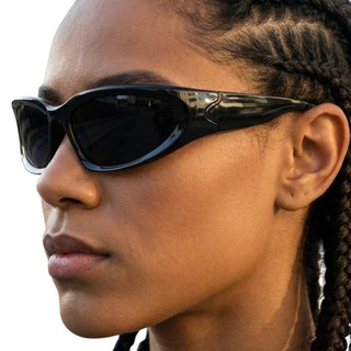 Óculos De Sol Esportes Y2k Designer Moda Oval Alien Tendencia Blogueira Proteção Solar UV400 MD-63