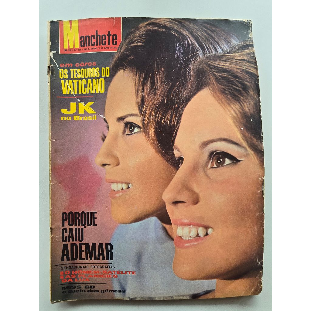 Revista Manchete Nº 739 - Jun/1966 - Miss Guanabara / Nara Leão / Bob Dylan / Seleção