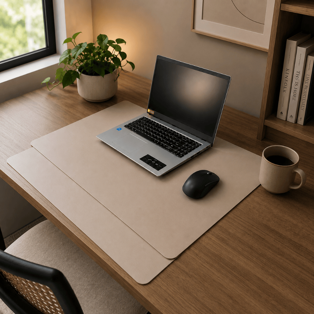 Kit Desk Pad Elegante Base de Mesa Escritório Home Office e Estudos Base Mesa Organizador de Bancada