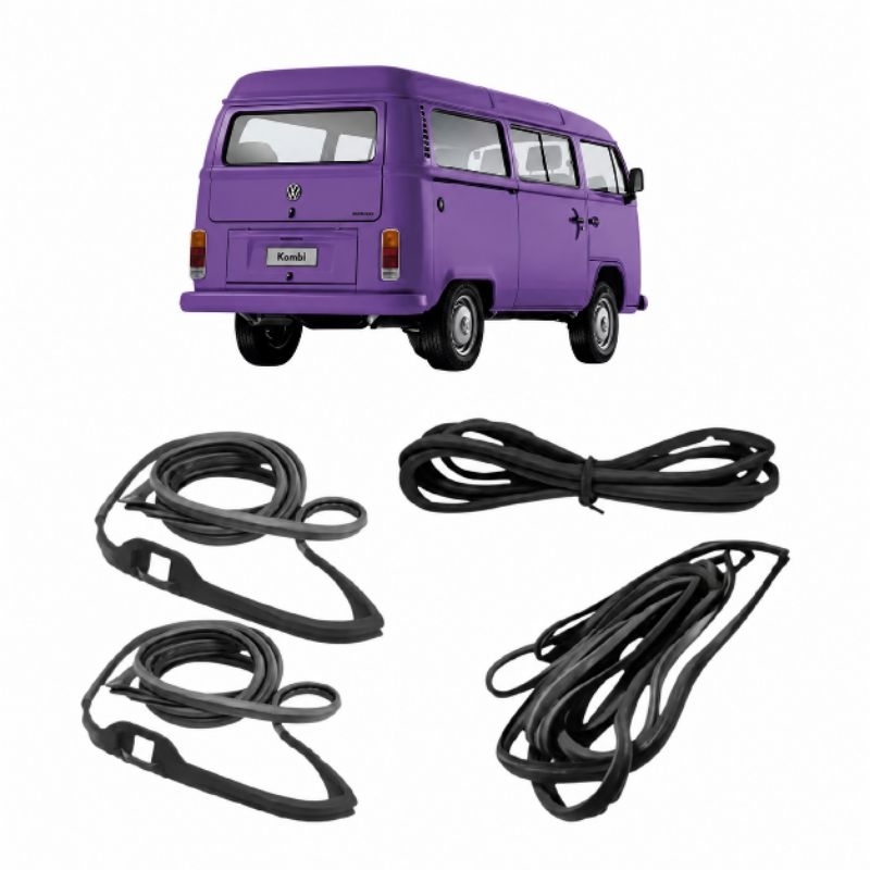 Borracha Porta Dianteira Porta do Meio Porta Malas / Kombi Carat 1998 A 2013 KIT 4 Unidades