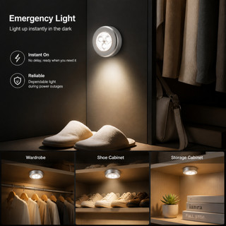 10/20/30 Unidades Lâmpada Adesiva De Emergência Com 3 Leds Lampada Pequena Para Corredor,…