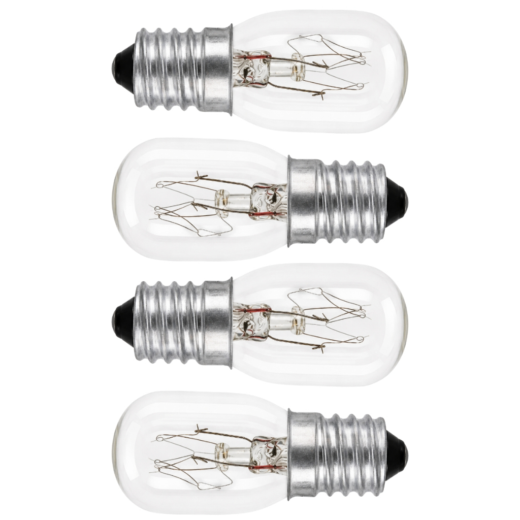 Kit 4 Mini Lâmpadas Tubulares E14 15W 127V para Refrigerador Geladeira Uso Interno Bestfer
