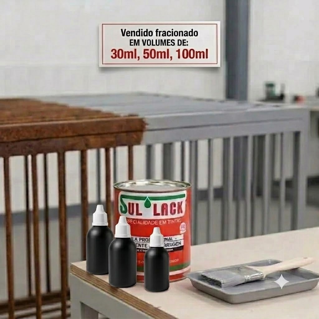 Tinta Esmalte Sintetico Para Ferro  portão grade piso metálico lixeira Metais Direto Na Ferrugem 30ml/50ml/100ml