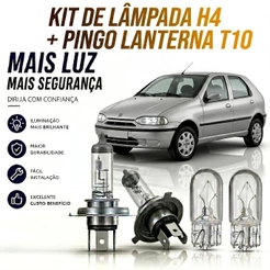 LAMPADA FAROL ALTO/BAIXO + BRINDE PALIO 1996 ATÉ 2002
