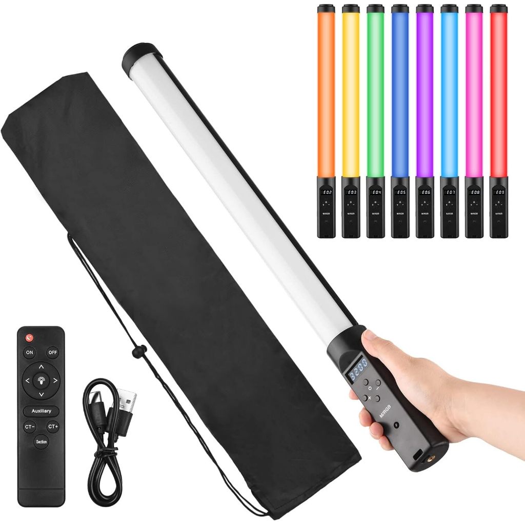 LED Light Stick for Photography Colorful RGB Light Stick Portable with Control