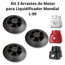 Kit 3 Arrastes do MOTOR de liquidificador  Mondial Turbo L99 Turbo Power