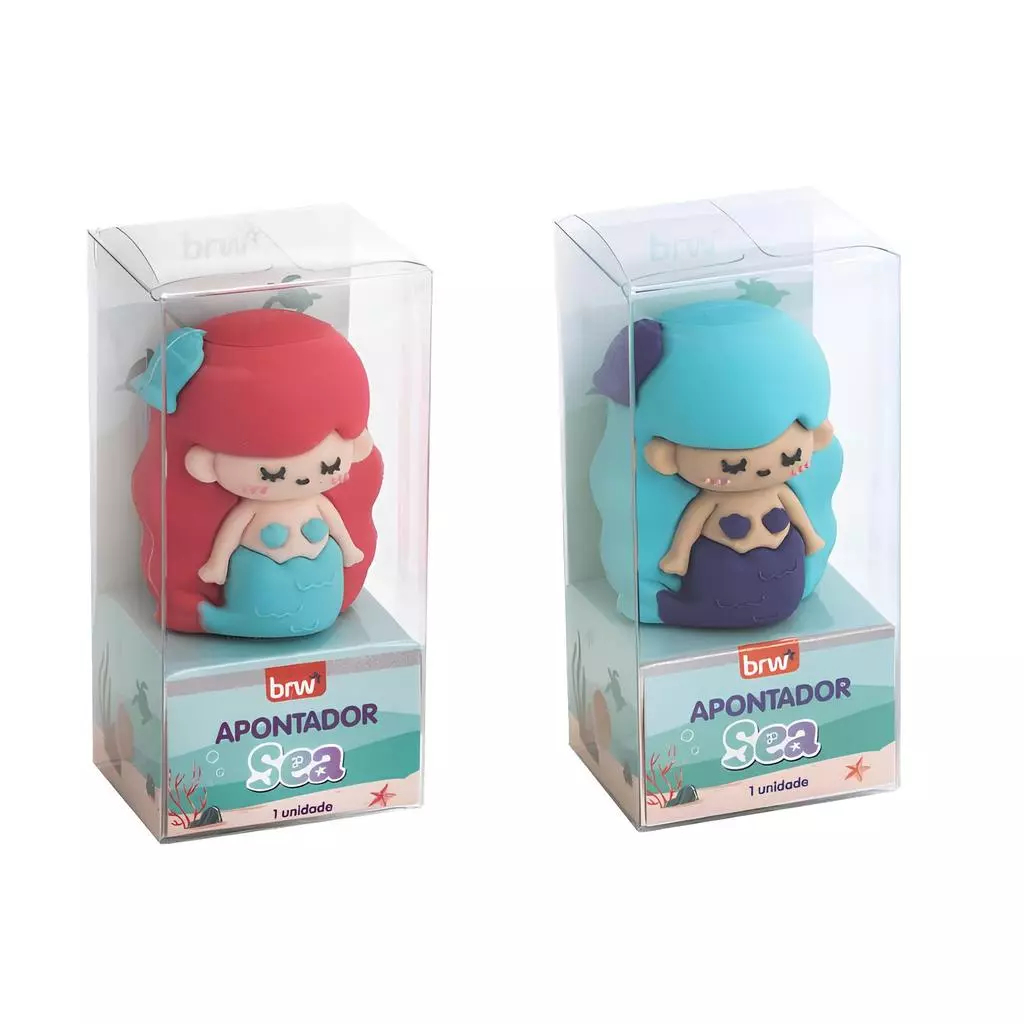 Apontador Plástico Sereia Brw / Papelaria / Material Escolar / Papelaria Fofa