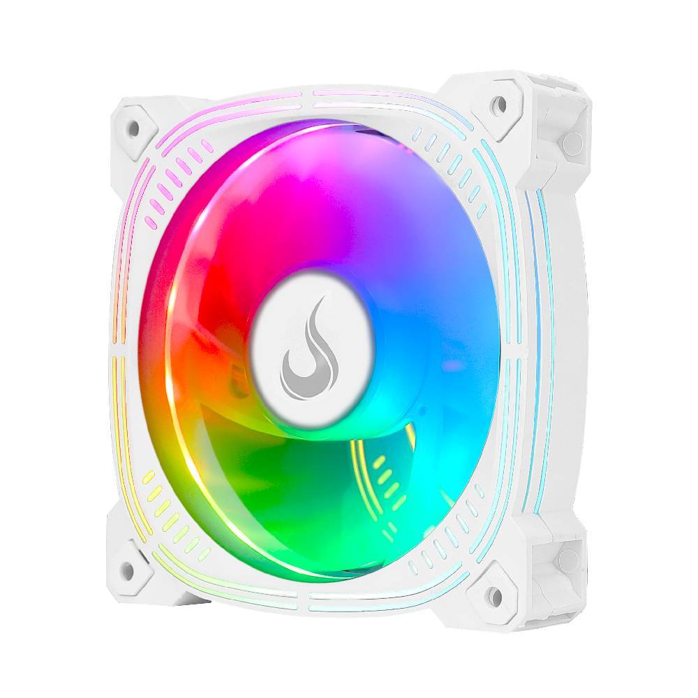 Ventoinha Rise Mode Aura Frost Pro 120mm ARGB Branco - RM-AU-ARGB-W