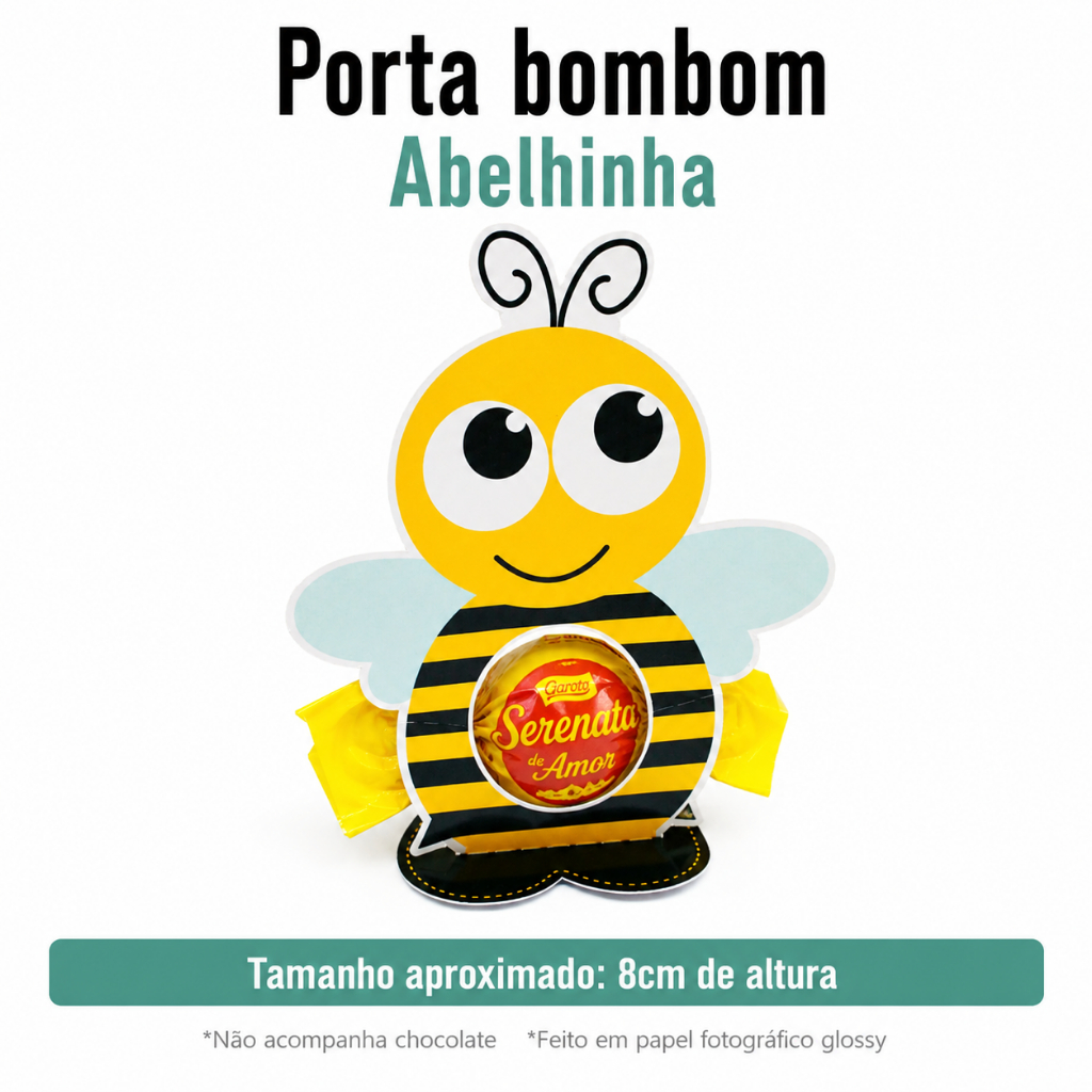 Porta Bombom Caixa Caixinha Lembrancinha Personalizados Festa Aniversário abelha abelhinha Mel