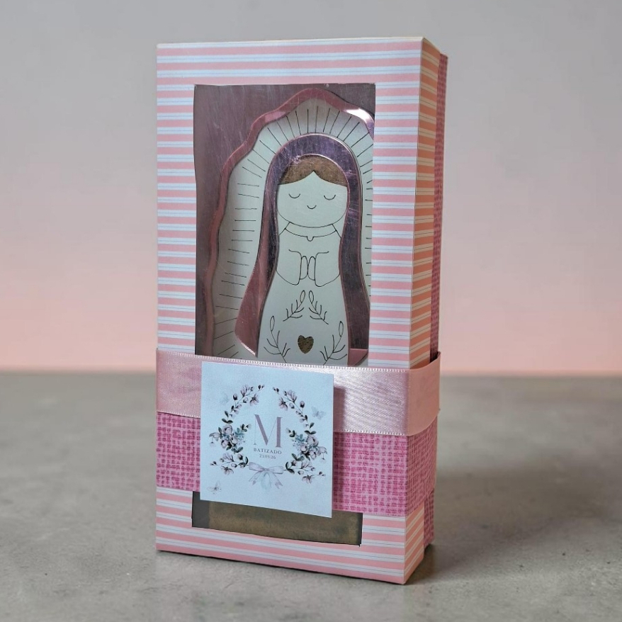 Caixa Lembrancinha Batizado Aniversário Primeira Eucaristia Personalizado + Santinho luxo