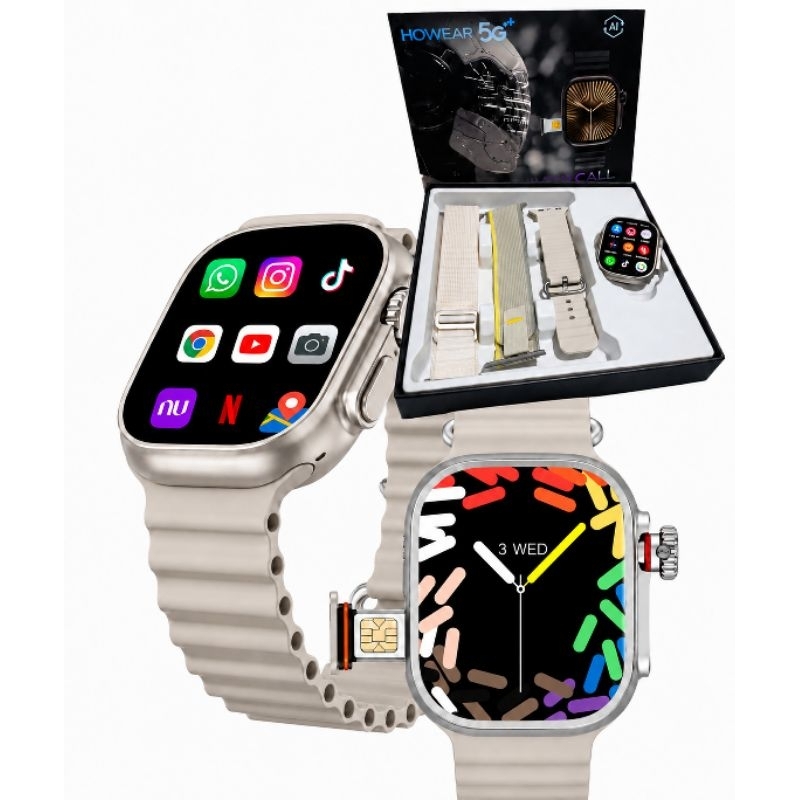 Relógio inteligente Smartwatch Android com câmera Giratória 64Gb chip wi-fi YouTube lançamento