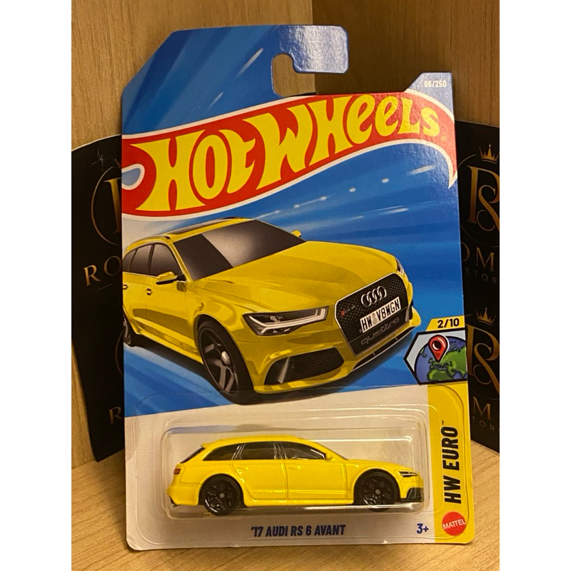 Hot Wheels '17 Audi RS 6 Avant Amarelo - HW Euro 66/250 (Original)