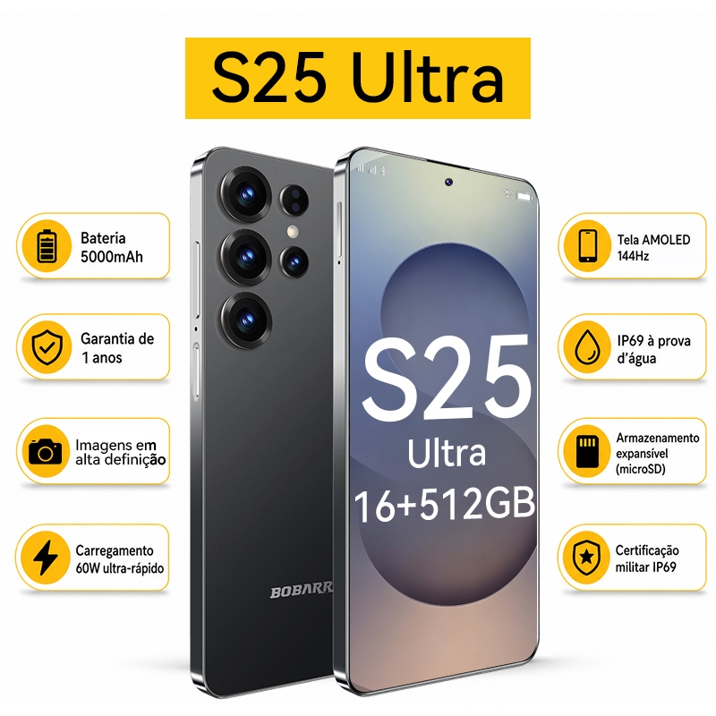 5G Smartphone S25 Ultra 16GB+512GB 6.78-inch Large Screen 5000mAh Battery Dual SIM Card