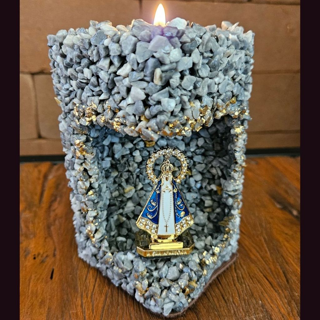 Gruta Artesanal Nossa Senhora Aparecida Pedra Cinza