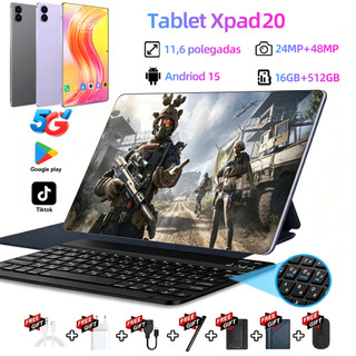 【Teclado e mouse gratuitos】Tablet XPAD20 16GB+512GB 8800 mAh Tela HD de 11,6 polegadas Tablet com 5G, WiFi