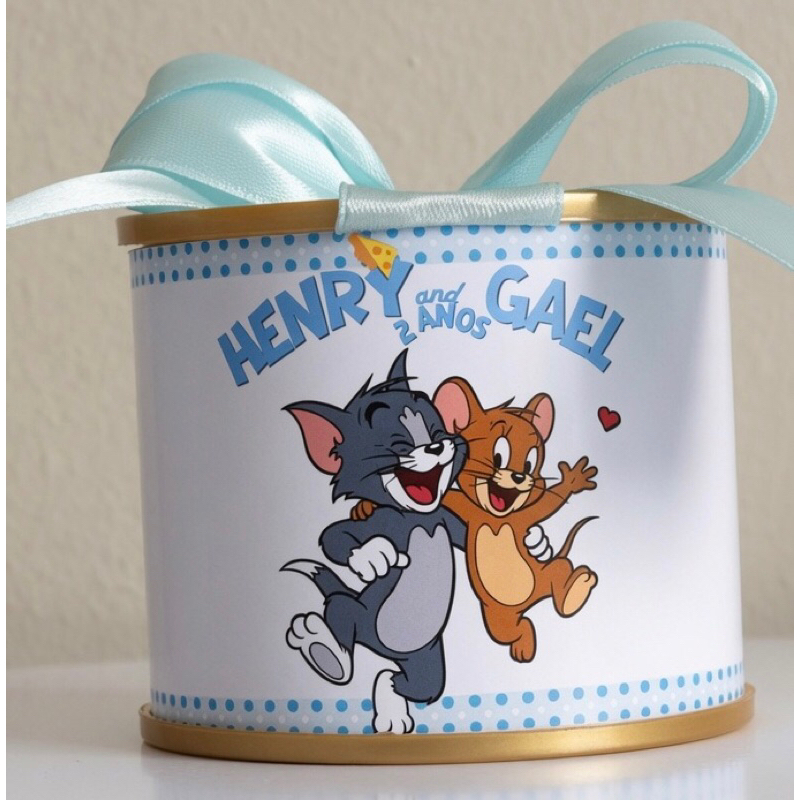 kit Tubolatas Personalizadas tom e jerry | Lembrancinha Aniversário Infantil 5x6