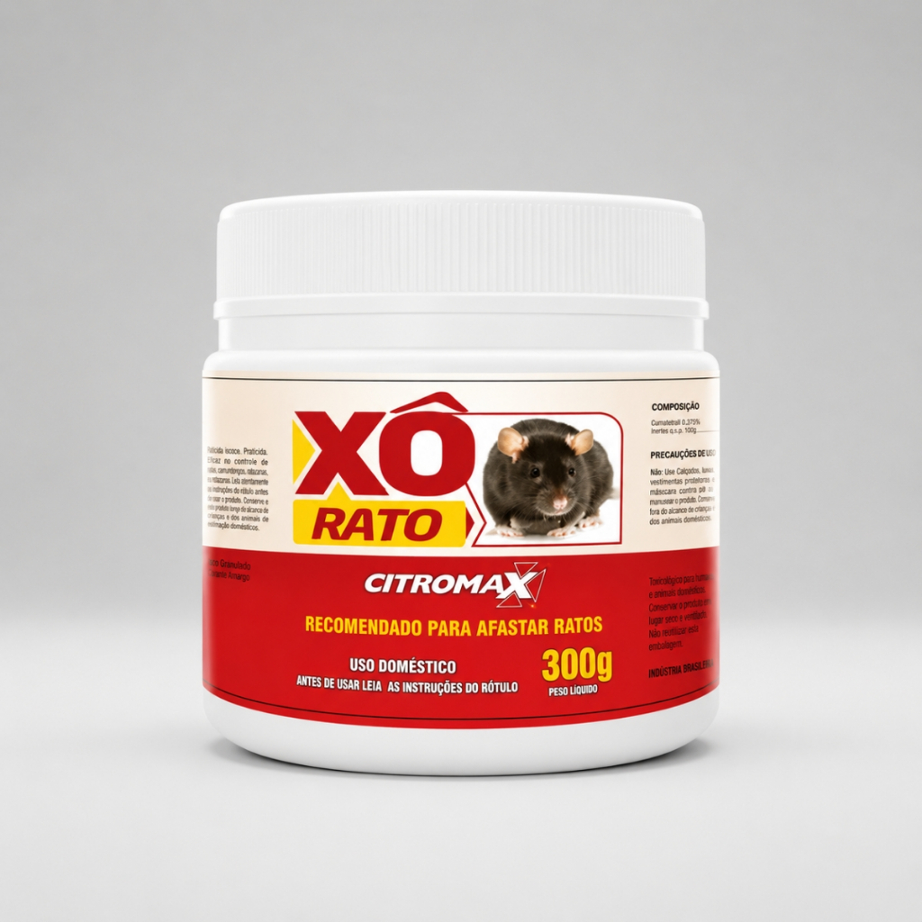 Xô Rato Citromax 300g Repelente Natural Pastilhas Afasta Ratos e Camundongos
