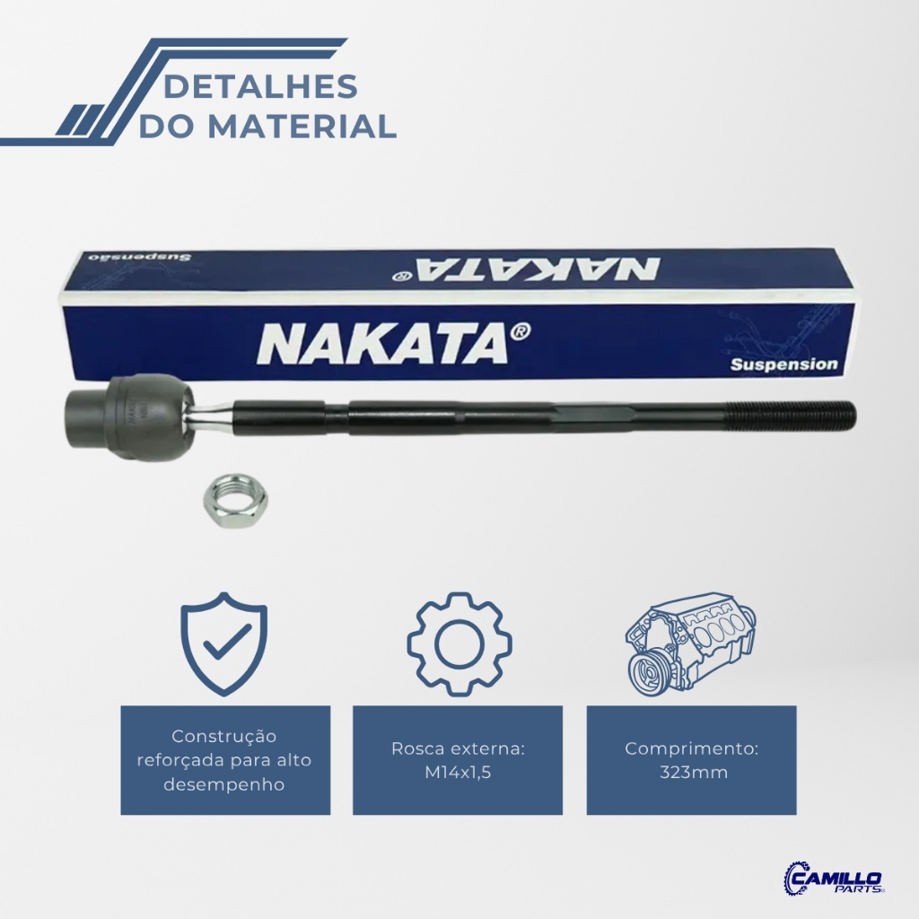 Par Barra Axial Articulação Direção Mecânica Lado Direito Esquerdo Celta Corsa Prisma Nakata — imagem 2 de 2