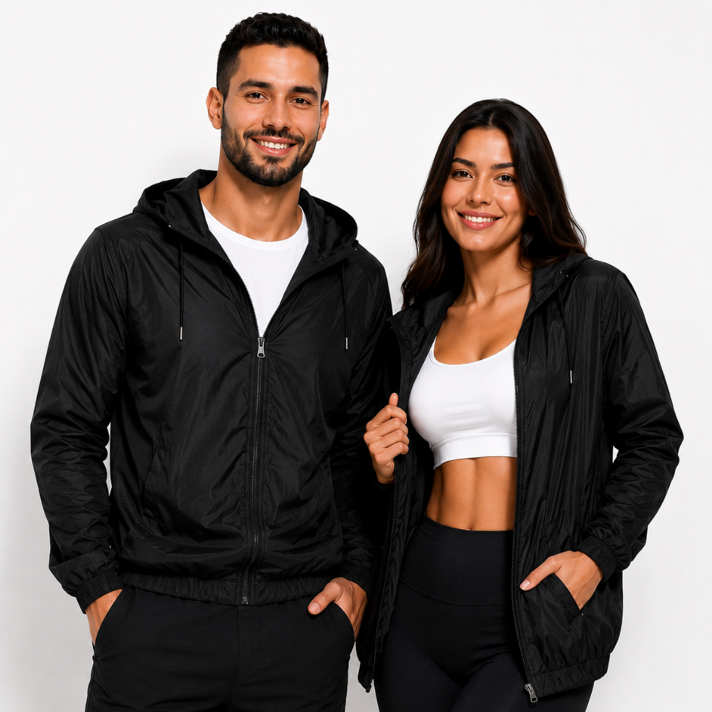 Jaqueta Corta Vento Impermeável Capuz Forrado Unissex Inverno Chuva Masclino Feminino