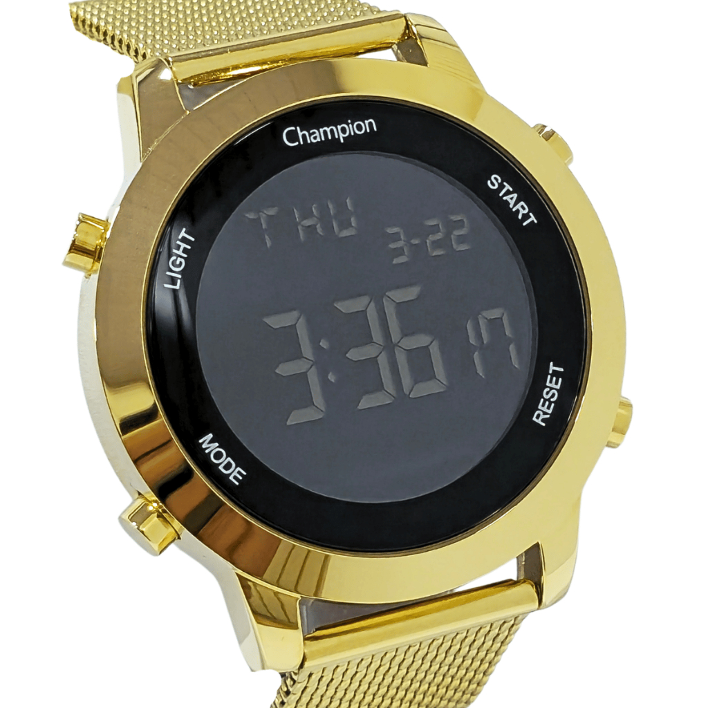 Relógio Champion Feminino Digital Led Dourado CH40062U