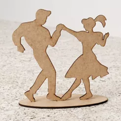 Kit lembrancinha 30 mini totem mdf casal dançante 10 cm altura festa anos 60 musica escola de dança