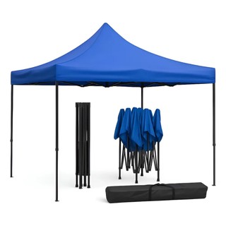 Tenda Gazebo Sanfonada 3x3 Praia Camping Pesca Aço Reforçado Azul