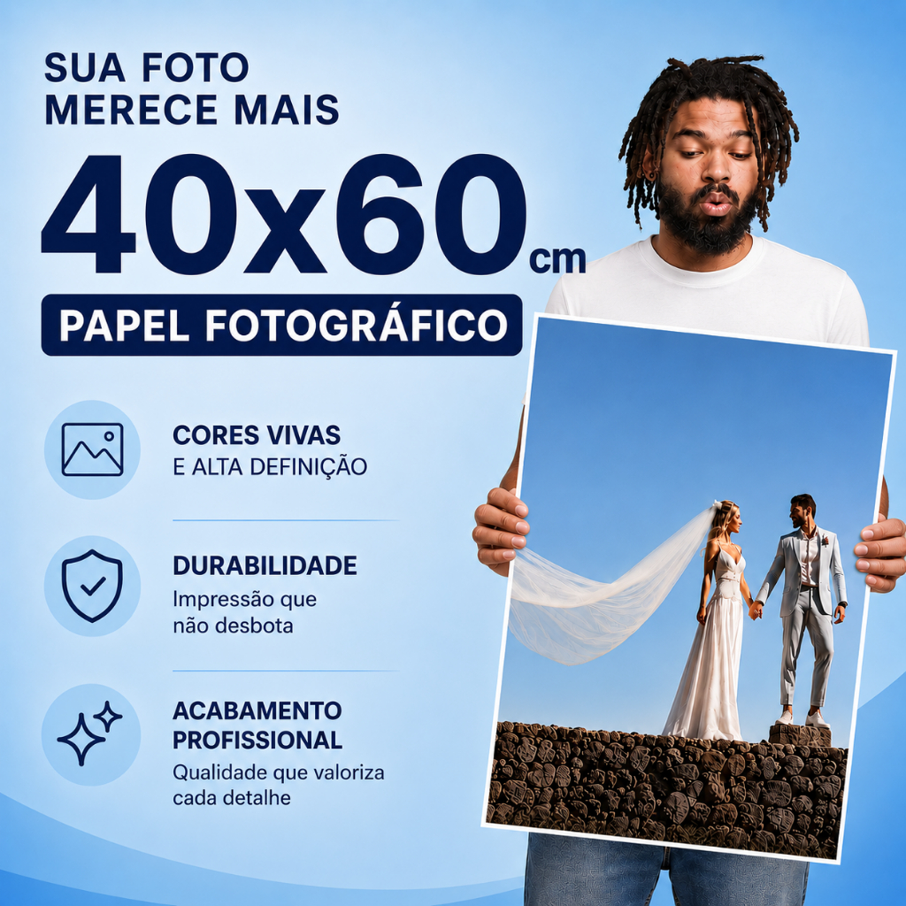 Impressão/ Revelação 40x60 Cm Papel Fotogáfico