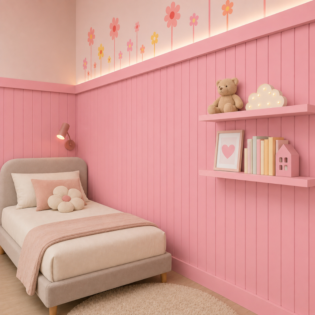 Ripas MDF Coloridas 1.15x5cm Painel Ripado Moderno Fácil Instalação