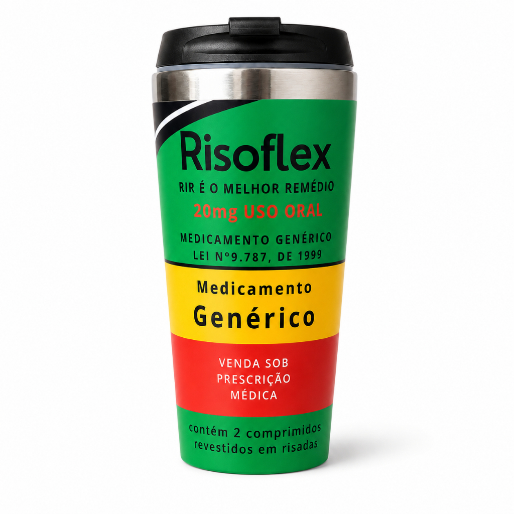Copo Térmico Personalizado Remédio Divertido – Presente Criativo 450ml Inox Interno UV - QUALIDADE PREMIUM — imagem 2 de 2