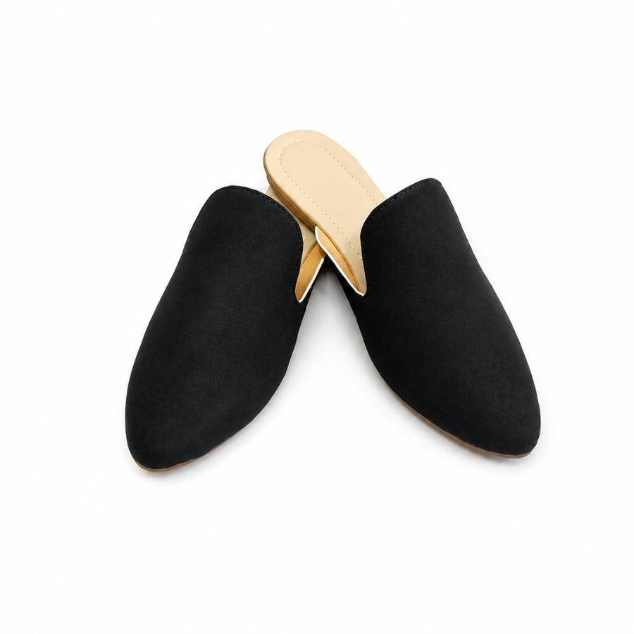 Mule Feminino Estilo Casual Sofisticado bico fino Liso