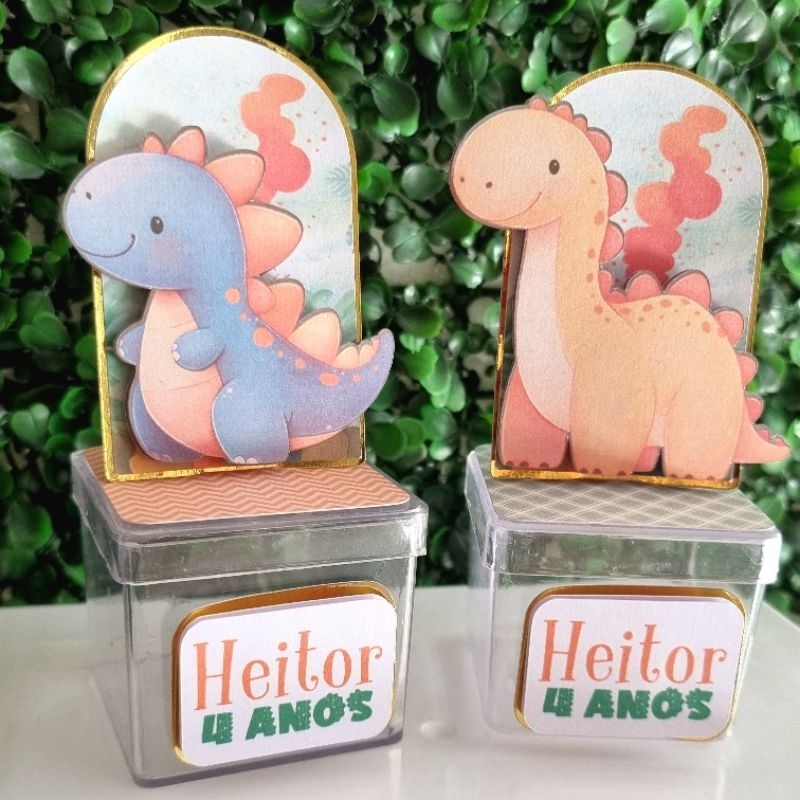 Kit Apliques Para Caixa Acrílica Dino Baby - Personalizados Dinossauros - Festa Infantil Menino Lembrancinhas Decoração