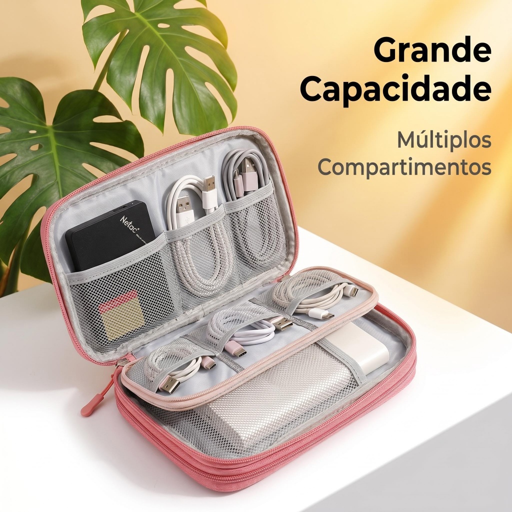 Bolsa Organizadora Multiuso 4 Cores para Acessórios Portátil