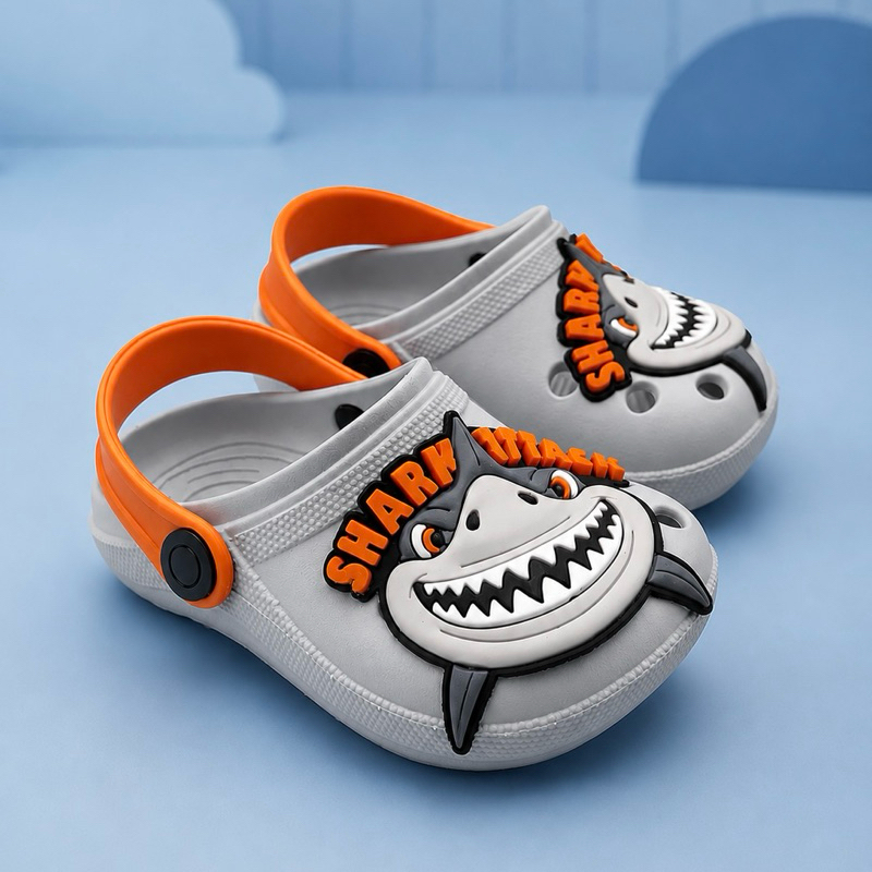 SANDALIA CHINELO INFANTIL MASCULINO ESTILOSO TUBARÃO BUBUCHE LEVE CONFORTAVEL ANTIDERAPANTE ENVIO RAPIDO