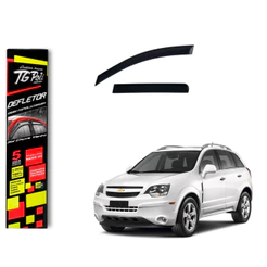 Calha de Chuva Chevrolet Captiva 2008 a 2017 4 portas TG Poli Defletor Portas Protetor Janelas Fumê
