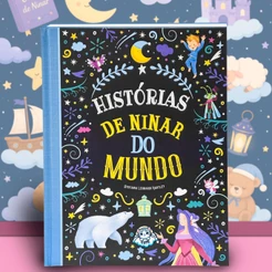 Livro Infantil Histórias de Ninar do Mundo | Contos Clássicos Colecionável | Capa Dura Grande