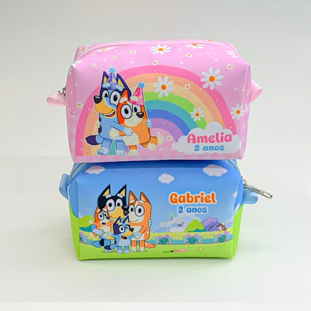 10 Bolsinhas Necessaire Personalizada lembrancinhas aniversário Box P Escolha seu tema