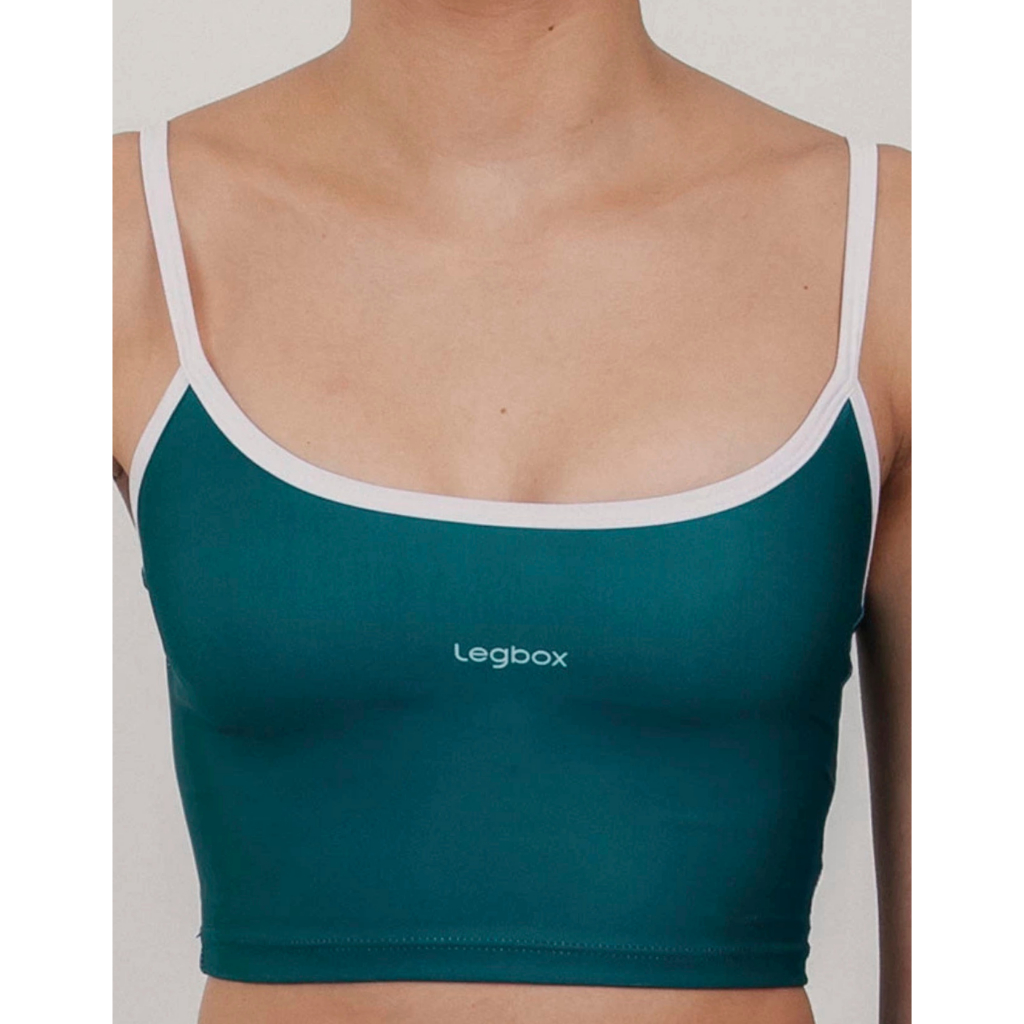 Top Fitness Curva Longo Salvia Legbox Academia Treino Corrida Ginastica