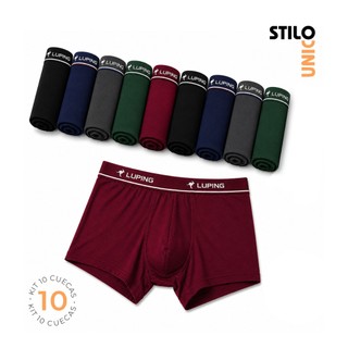 Kit 10 Cueca Box Boxer Masculina Confortável Microfibra Premium Forro Algodão Cores Variadas
