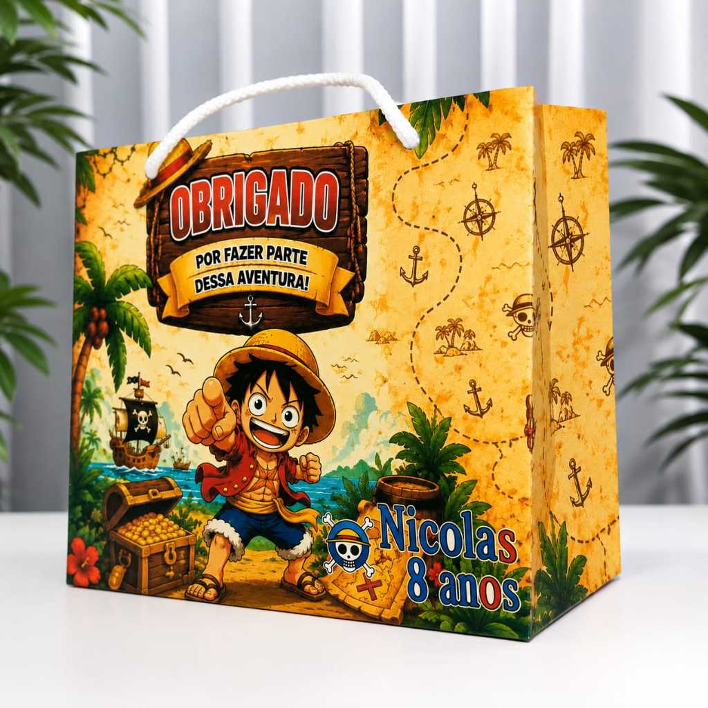 Sacolinha Personalizada Luxo Infantil | Lembrancinha de Aniversário | Sacola Personalizada Festa Menino