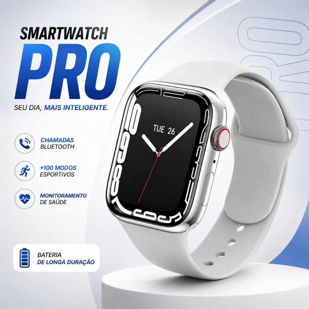 Smartwatch Basike W29S Series 8 Premium Bluetooth Tela HD Touch Esportivo